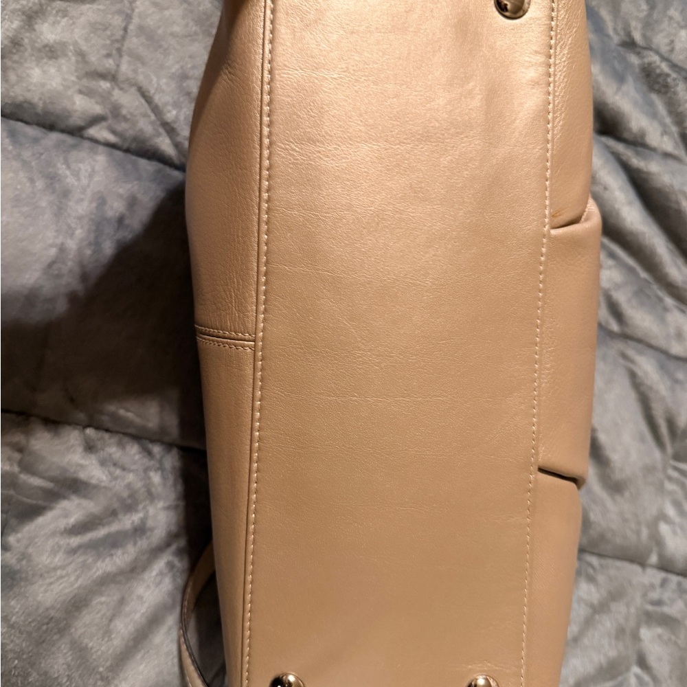 Coach Taupe Leather Shoulder Bag - Picture 6 of 6